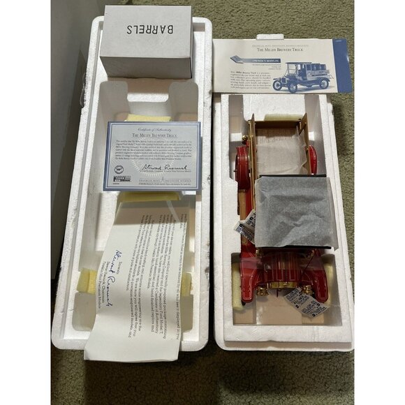 NEW! RARE FRANKLIN MINT FORD MILLER BEER TRUCK 1:16 SCALE...